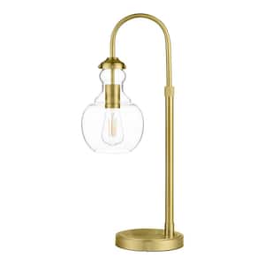 Bakerston 23 .5 Brushed Brass Table Lamp with Clear Glass Shade