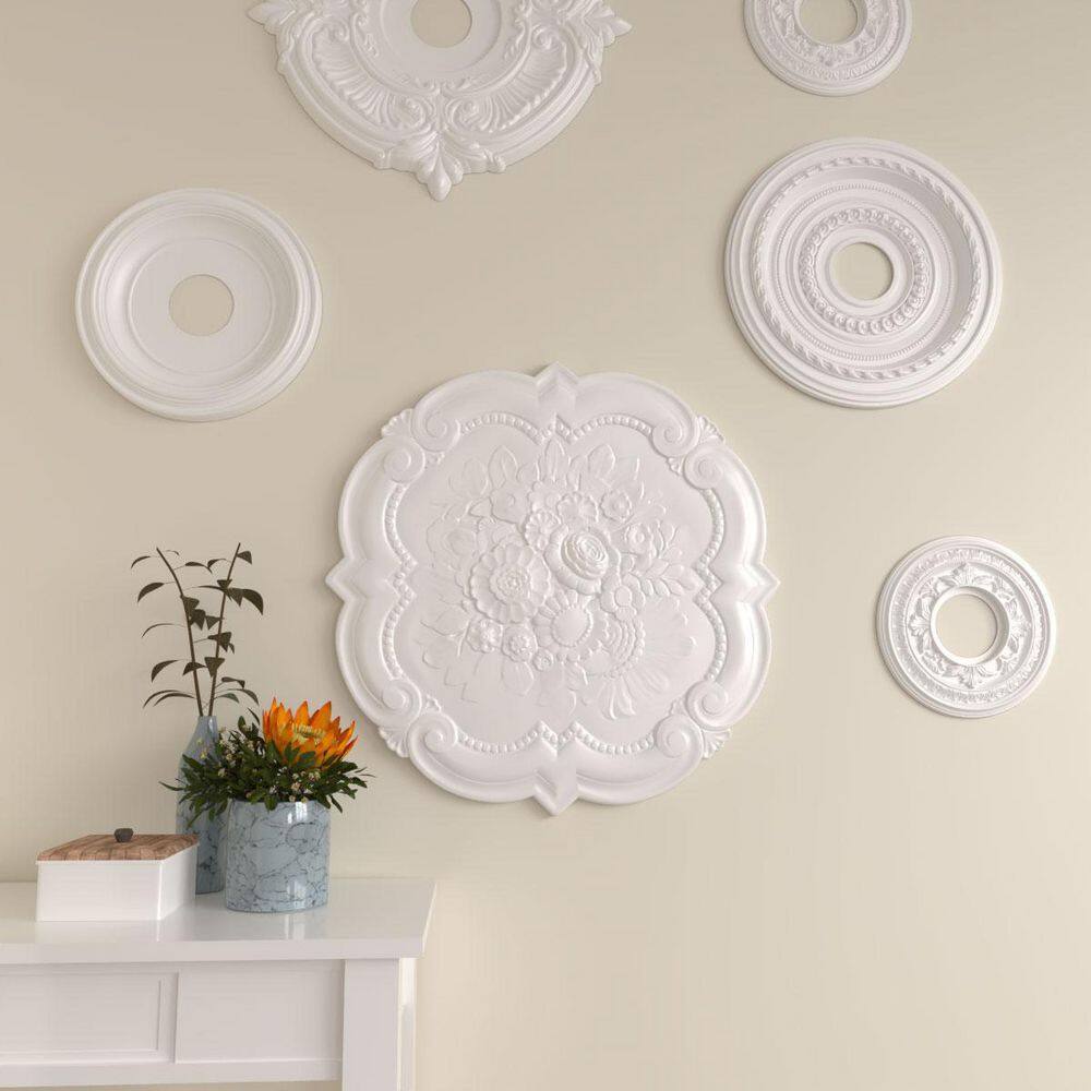 Victorian Elegance 24'' Primed Urethane Ceiling Medallion