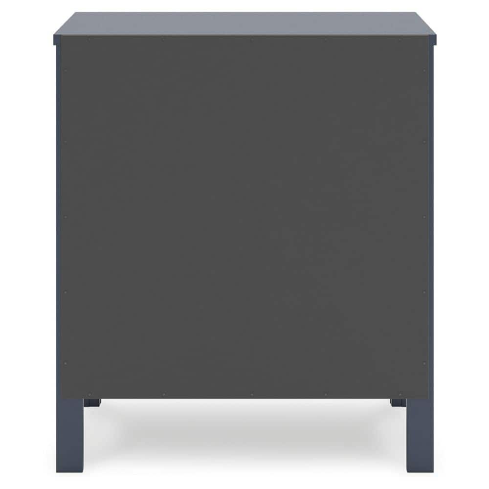 Navy Blue Transitional 2-Drawer Nightstand