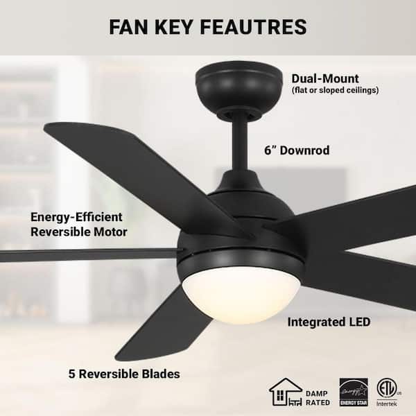 【新品未開封】シーリングファン5灯 Hampton Bay 52インチ 大型 Hampton Bay Morland 52 in. Smart Indoor/Covered Outdoor Matte