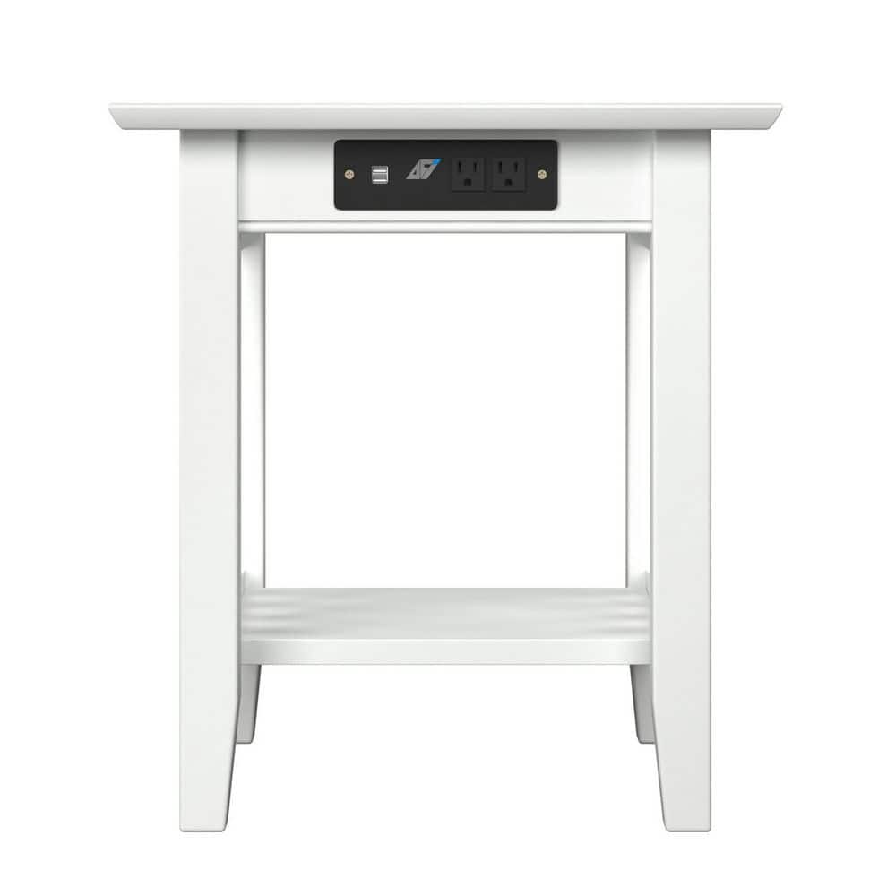 Mission Walnut End Table with Charging Station - thumbnail 5