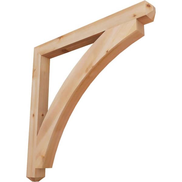 Ekena Millwork 3.5 in. x 44 in. x 44 in. Western Red Cedar Thorton Craftsman Smooth Bracket