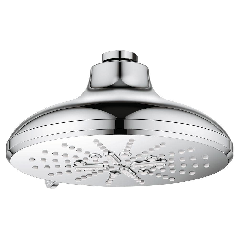 Chrome 3-Setting Wall Mounted Rain Shower Head
