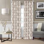 Natural Ikat Blackout Curtain - 52 in. W x 84 in. L