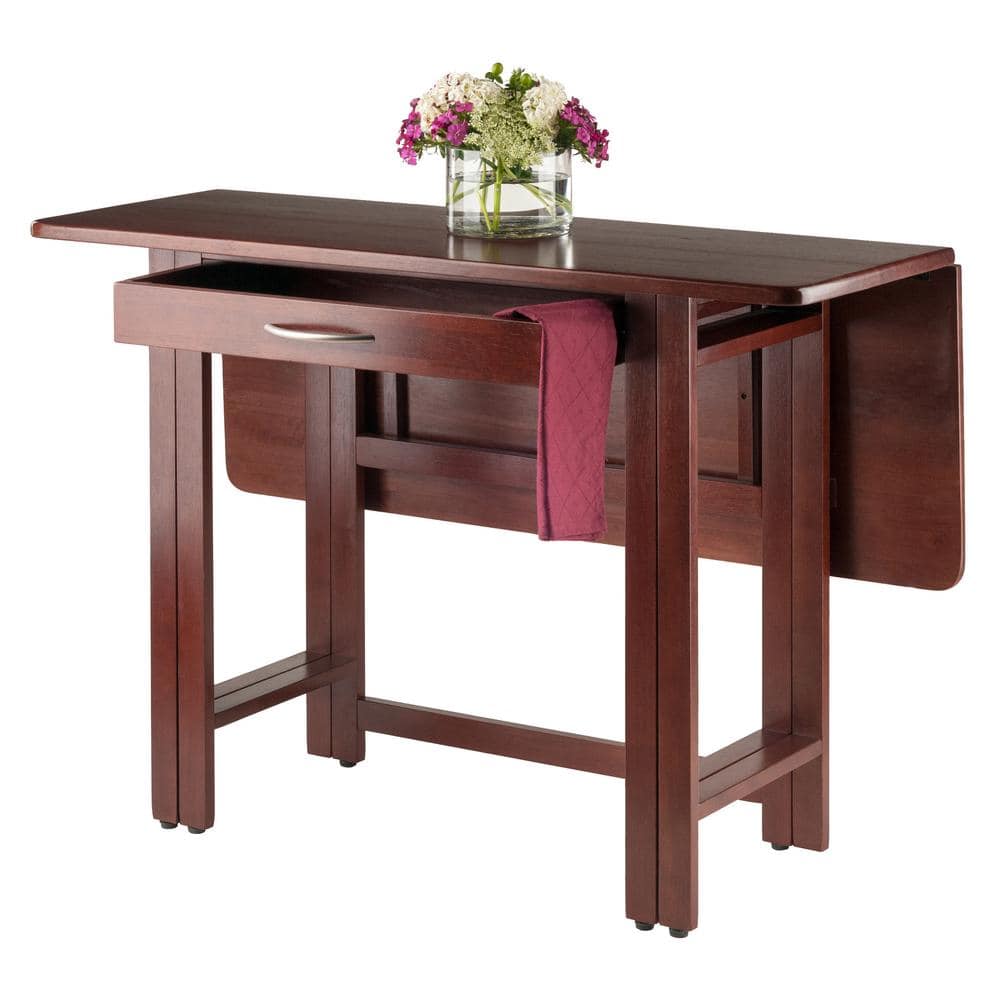 Walnut 41.73'' Extendable Solid Wood Dining Table