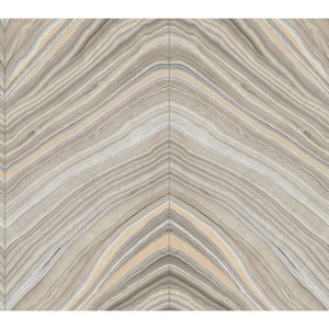 Taupe Onyx Strata Paper Unpasted Matte Wallpaper (27 in. x 27 ft.)