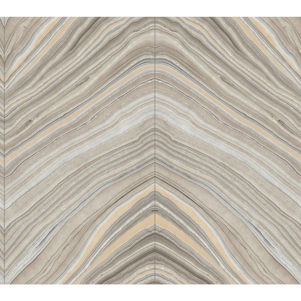 York Wallcoverings Taupe Onyx Strata Paper Unpasted Matte Wallpaper (27 in. x 27 ft.)