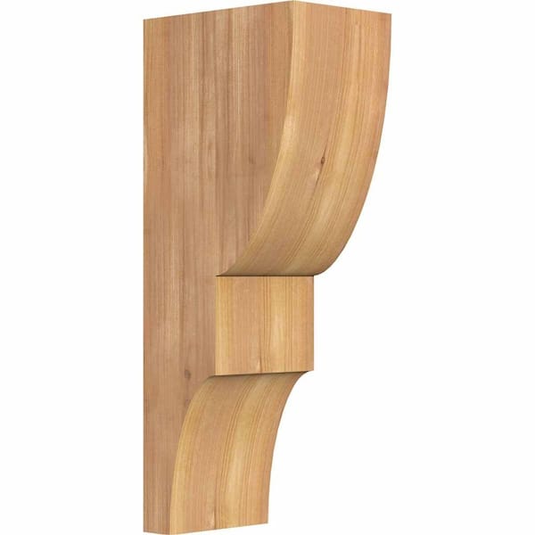 Ekena Millwork 5-1/2 in. x 8 in. x 20 in. Western Red Cedar Ridgewood Smooth Corbel