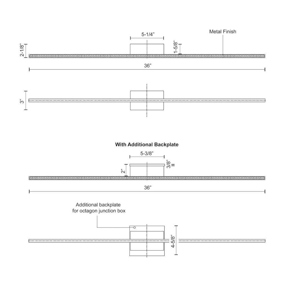 Vega Minor 36" Brushed Nickel Dimmable LED Bath Bar