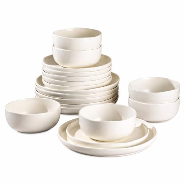 12-Piece Porcelain Scratch Resistant Glossy Glaze Dishwasher Microwave Oven Safe Dinnerware Service for 4