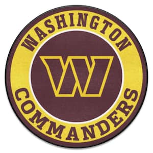 NFL Washington Commanders Burgundy 2 ft. x 2 ft. Round Area Rug