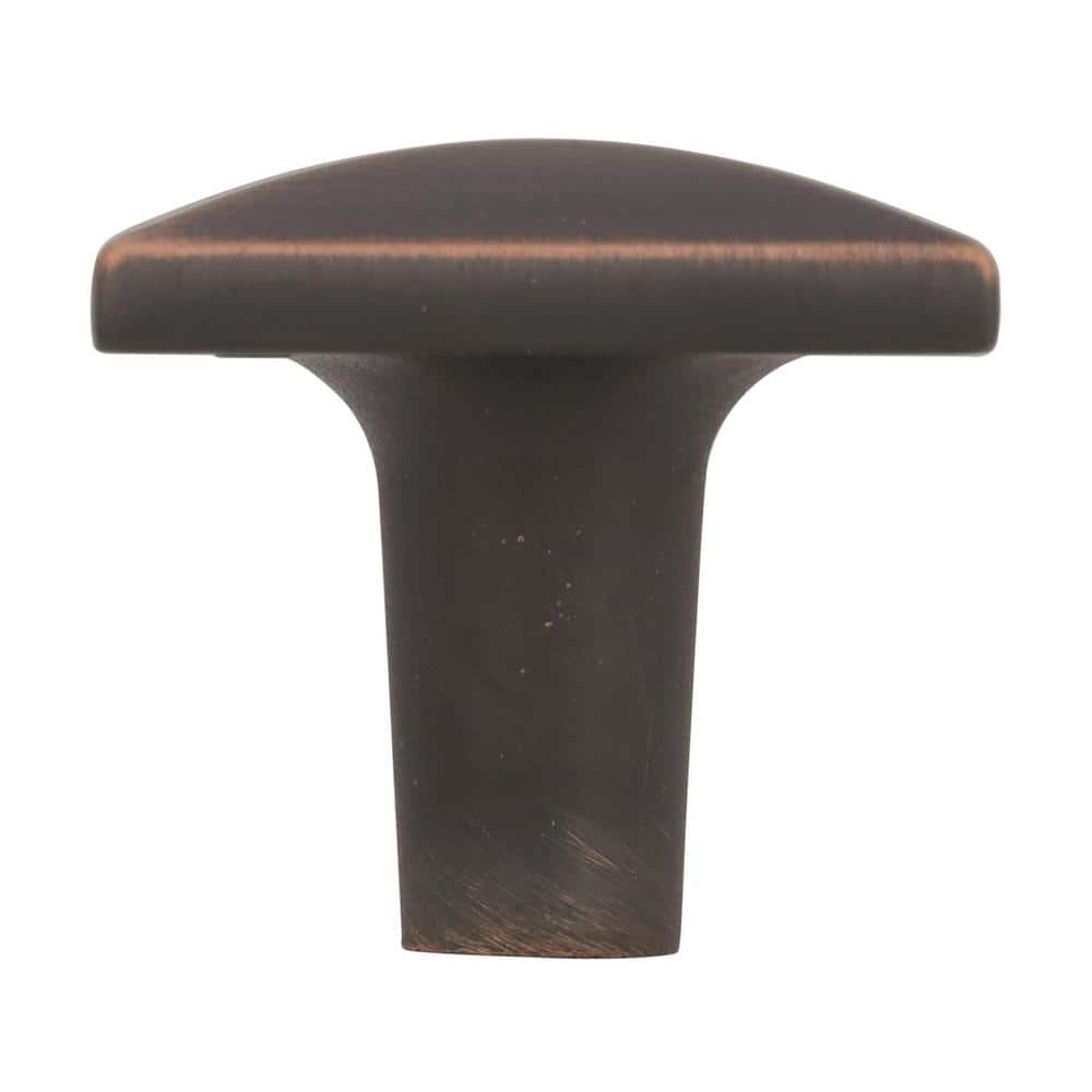 Oil Rubbed Bronze Square Cabinet Knob with Mounting Hardware