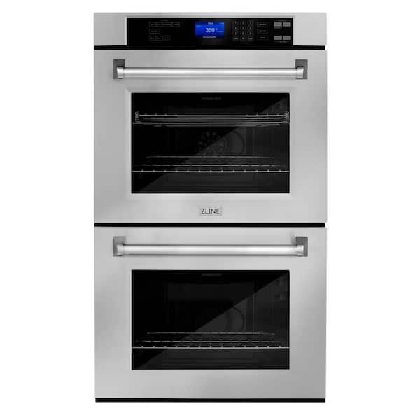 ZLINE Kitchen and Bath 30 in. Double Electric Wall Oven with True Convection in Stainless Steel