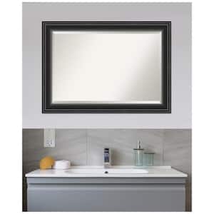 Medium Rectangle Satin Black Beveled Glass Modern Mirror (29.75 in. H x 41.75 in. W)