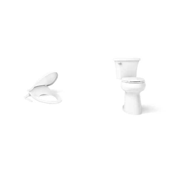 Purewash M250 White Bidet Seat for Elongated Toilets and Highline Arc 12 in. Rough In Toilet with Soft Close Seat