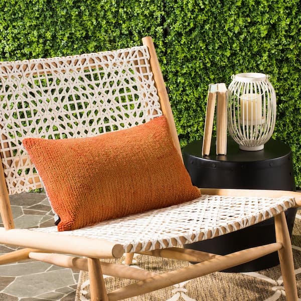 Safavieh Soleil Solid Lumbar Outdoor Throw Pillow (Pack of 2)