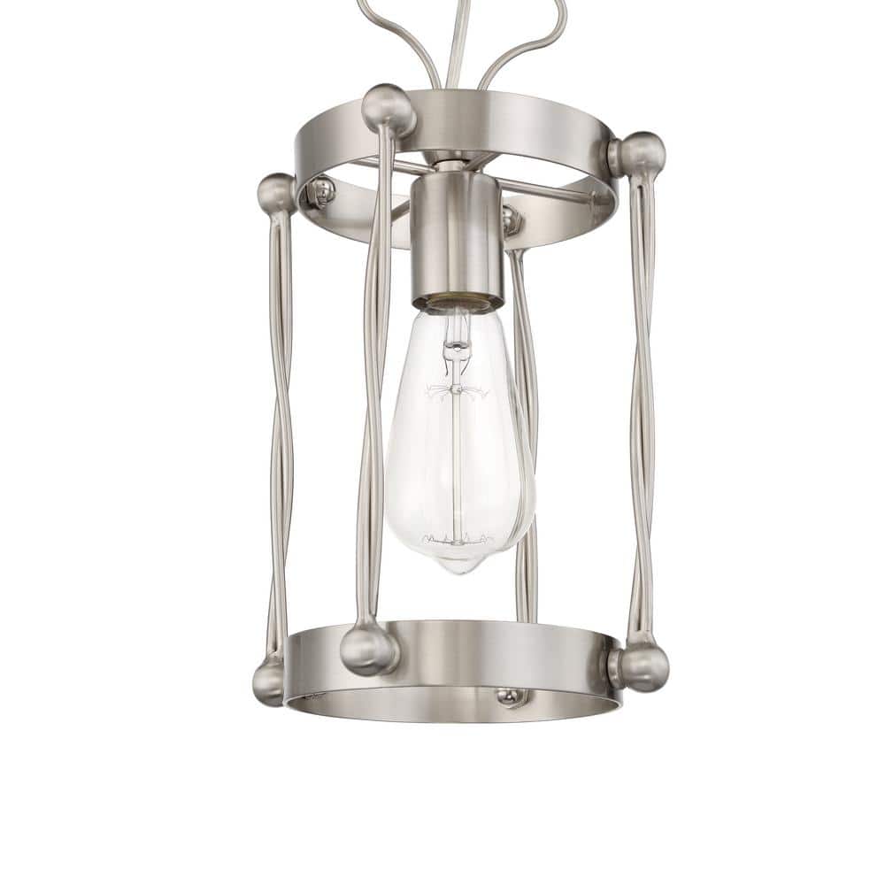 Jolenne Brushed Polished Nickel Mini Pendant Light