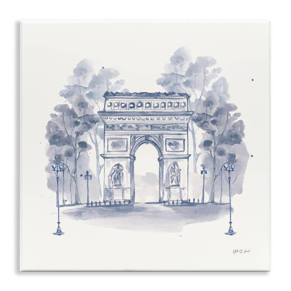 Stupell Industries Arc de Triomphe Sketch by Yvette St. Amant Unframed Architecture Graphic Art Print 12 in. x 12 in.
