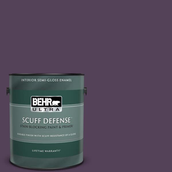 BEHR ULTRA 1 gal. #S-H-680 Purple Bloom Extra Durable Semi-Gloss Enamel Interior Paint & Primer