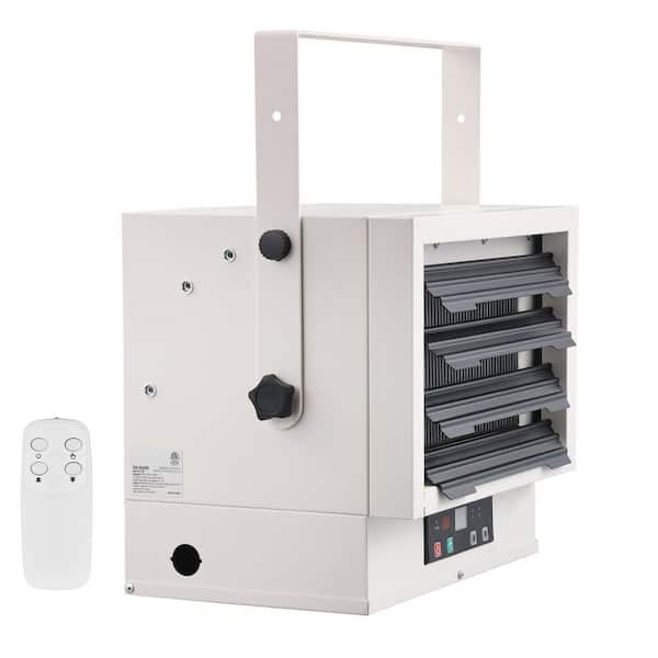 Electric Garage Heater, 7500W Digital Fan-Forced Wall/Ceiling Mount Shop Heater, with Remote Control Overheat Protection