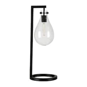 Weston 25 in. Blackened Bronze Seeded Glass Table Lamp