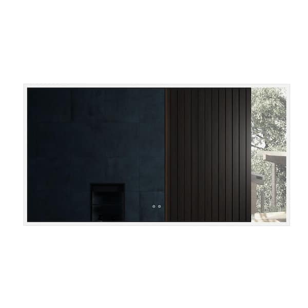 Miscool Anky 60 in. W x 32 in. H Rectangular Frameless Wall Mount LED Light Bathroom Vanity Mirror, Adjustable Brightness