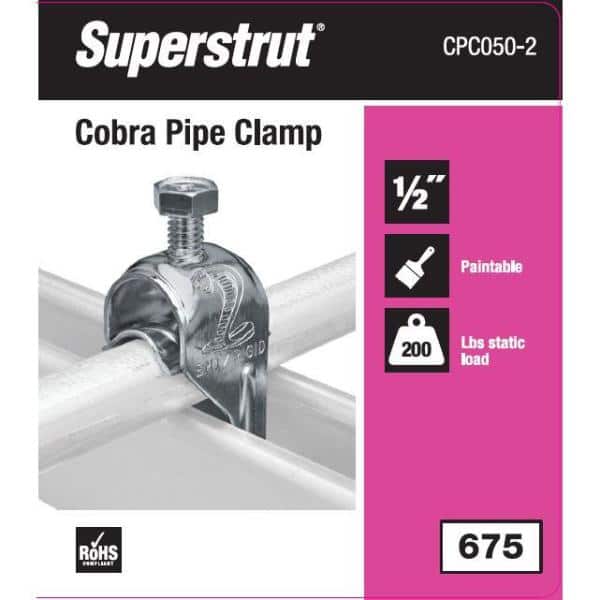 1/2 in. Strut Fitting Cobra Strut Pipe Clamp (CPC050-2)