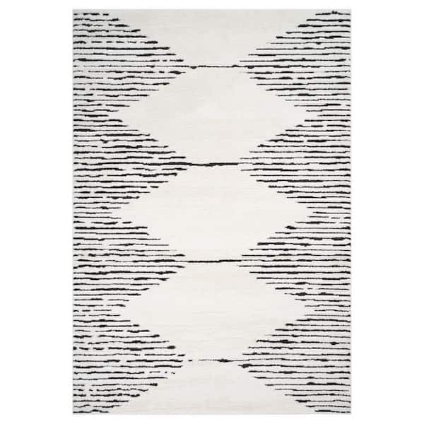 5 ft. x 7 ft. Blue, Gold, White Water Color Washable Area Rug