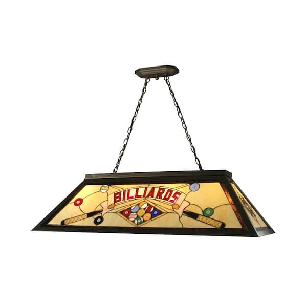 Dale Tiffany 4Light Antique Bronze Hanging Billiard Pool Table Fixture