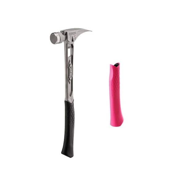 15 oz. TiBone Milled Face with Curved Handle with Pink Replacement Grip 2 Piece