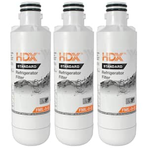 FML-5-S Standard Refrigerator Water Filter Replacement Fits LG LT1000P (3-Pack)