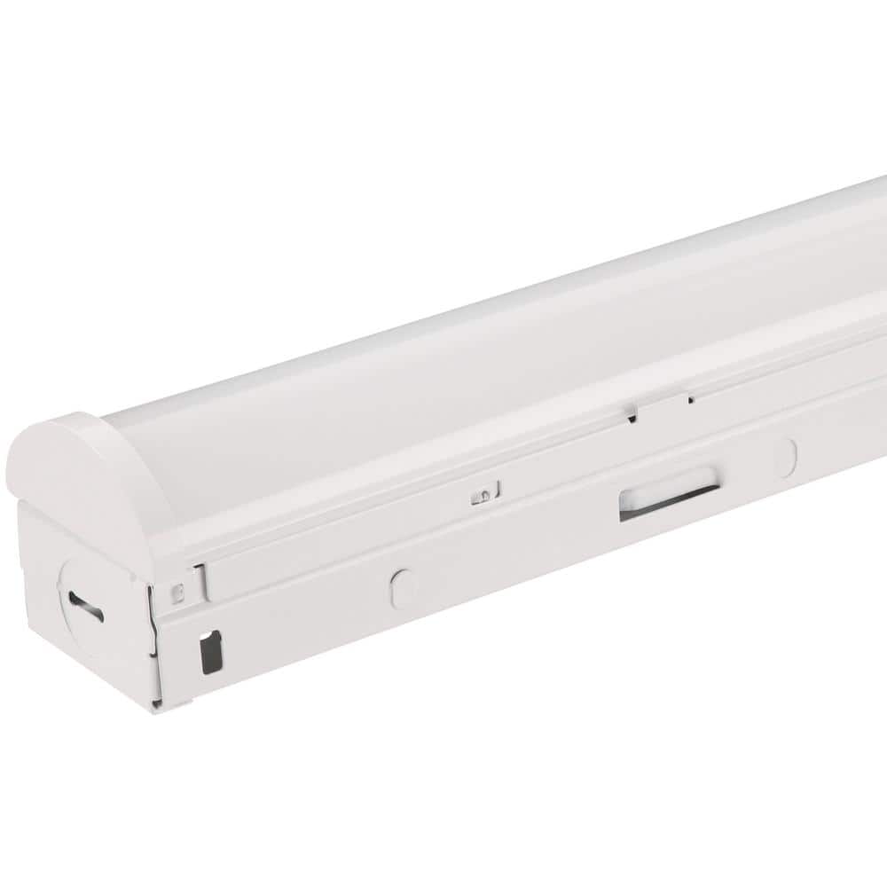 8-Foot White LED Strip Light Fixture with Lens Cover