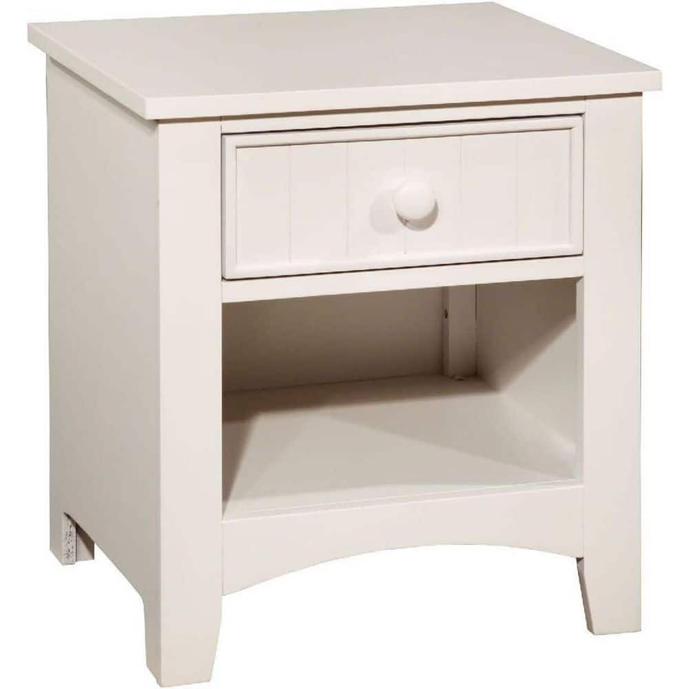 White 1 Drawer 19 in. W Nightstand with Sturdy Hardware and Ample Storage price history on PriceWatchPro