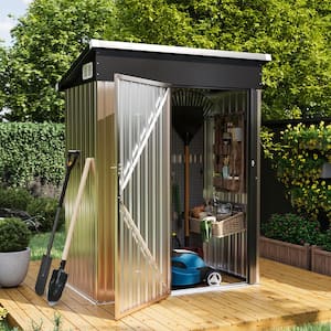 5 ft. W x 3 ft. D Metal Storage Shed for Garden and Backyard (15 sq. ft.)
