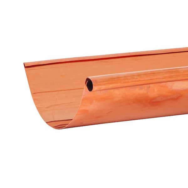 Amerimax Home Products DISCONTINUED 6 in. x 10 ft. Copper Single Bead Half Round Gutter