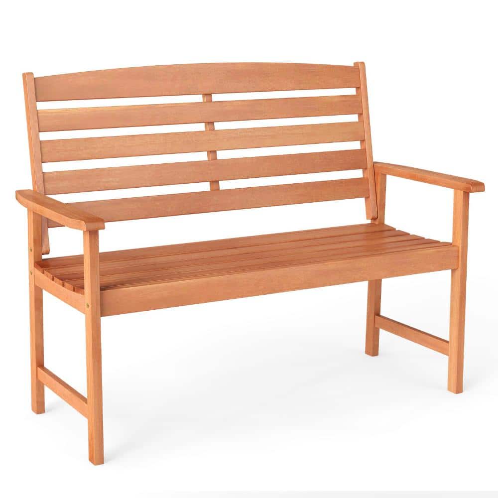 47.5 in. Solid Wood 2-Person Garden Bench with Slatted Backrest price history on PriceWatchPro