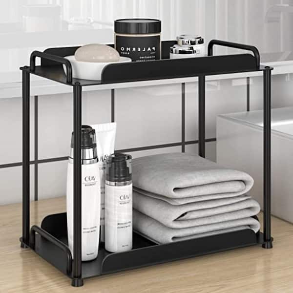 1pc No-drilling Bathroom Shelf, Wall-mounted Storage Rack For Bathroom,  Towel, Cosmetics, Home Organizer