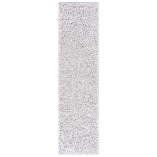 Lindsay Shag 2 ft. x 8 ft. Gray Modern Solid Runner Rug