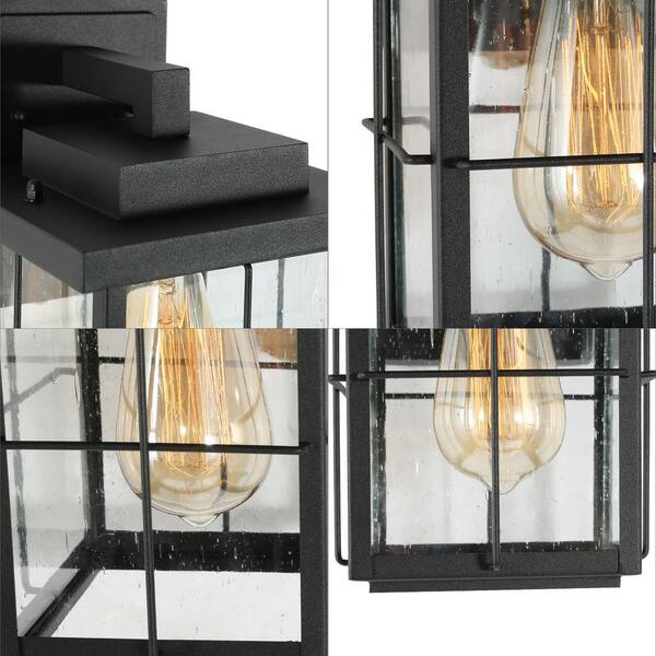 LNC Modern Brushed Gray Outdoor Wall Lantern Sconce with Bell Clear Glass  Shade, Industrial 1-Light Exterior Patio Lighting EANEEJHD1109BQ7 - The  Home Depot