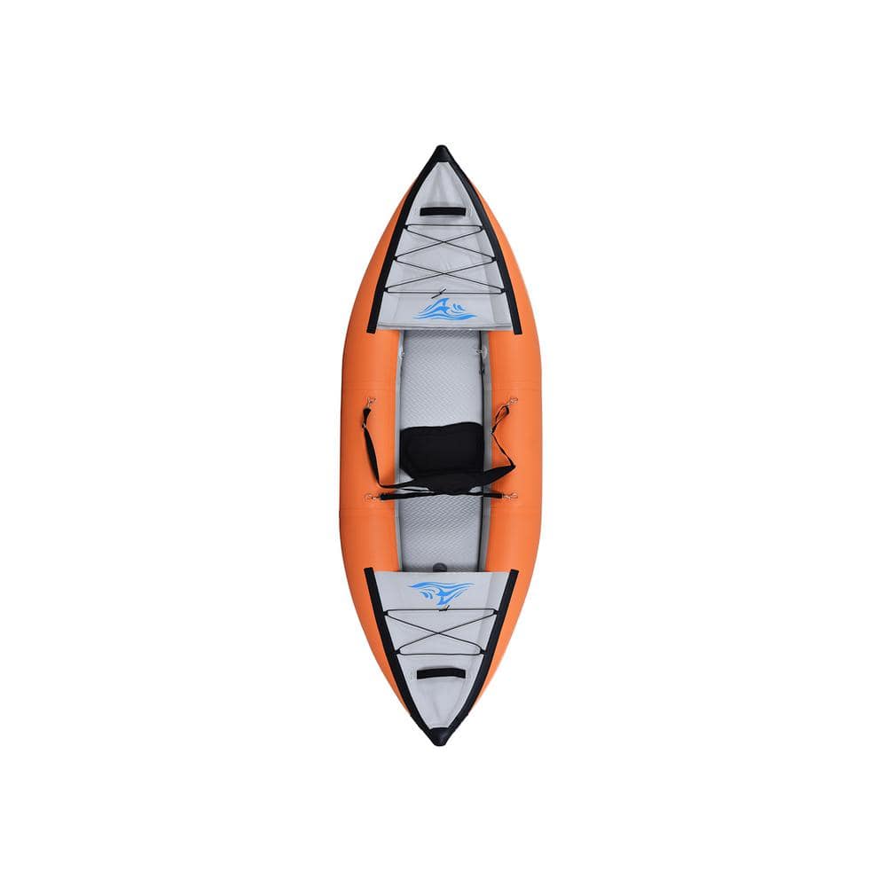 Portable Inflatable Foldable Fishing Touring Kayak Set with Paddle and Air  Pump, 1-Person BYY720-10 - The Home Depot