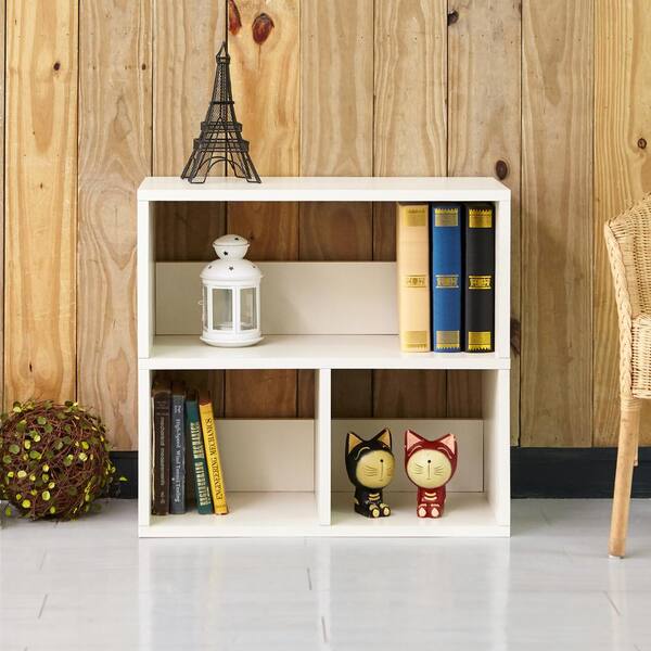 3 Shelf Standard Bookcase With, White 2 Shelf Bookcase