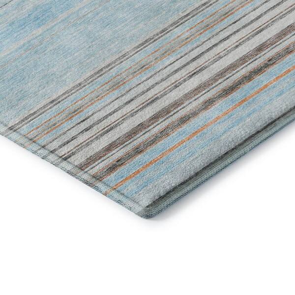 Mayfield Premium Machine Washable Abstract AMF979 Sky 1 ft. 8 in. x 2 ft. 6 in. Area Rug