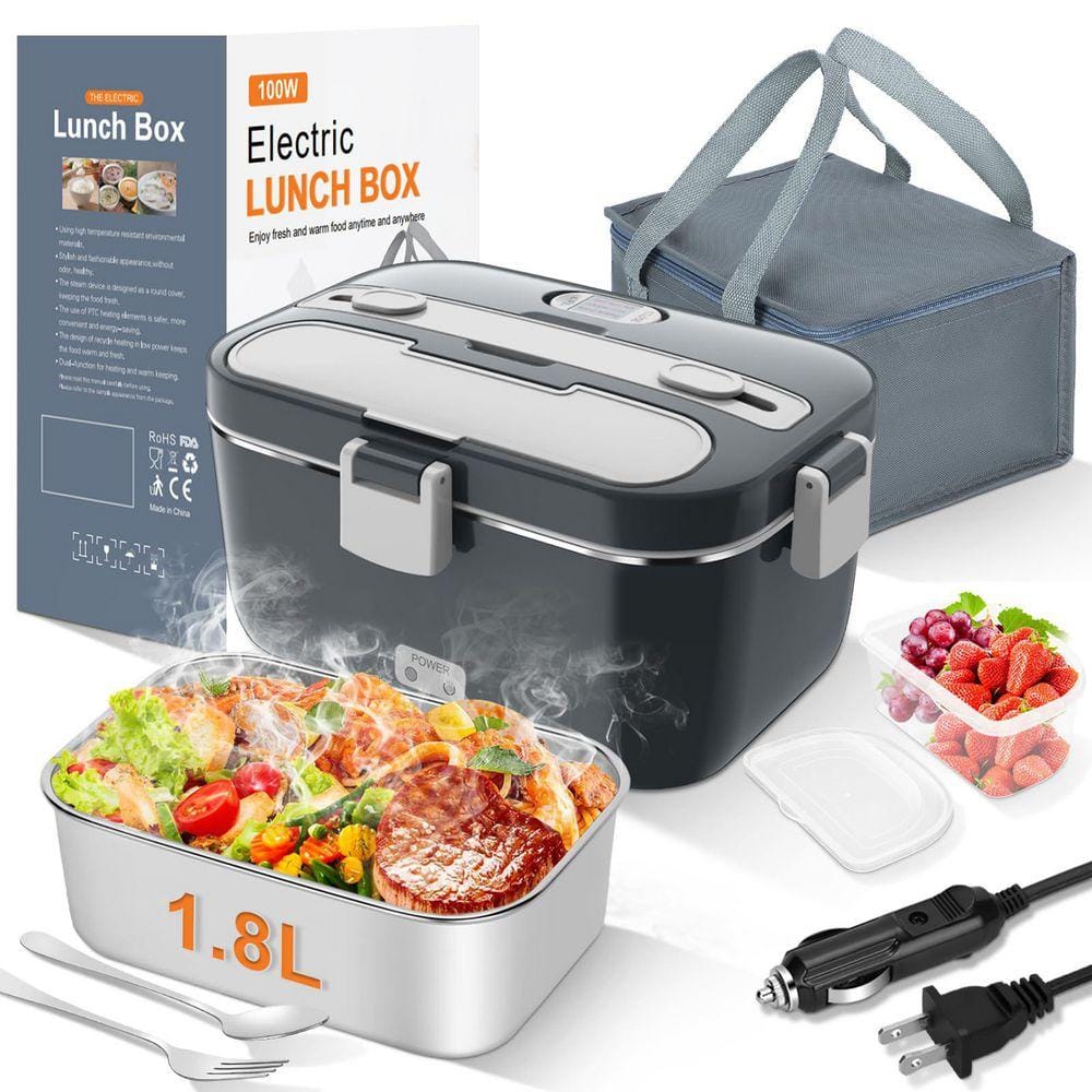 Lynzavix Electric Lunch Box Food Warmer, 100W Portable Heated