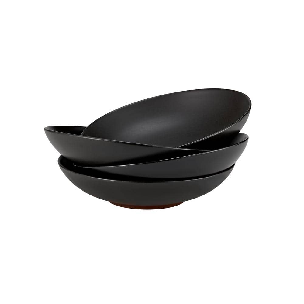 Buy 40 oz. Black Stoneware Pasta Bowl (Set of 4) Online at Lowest Price