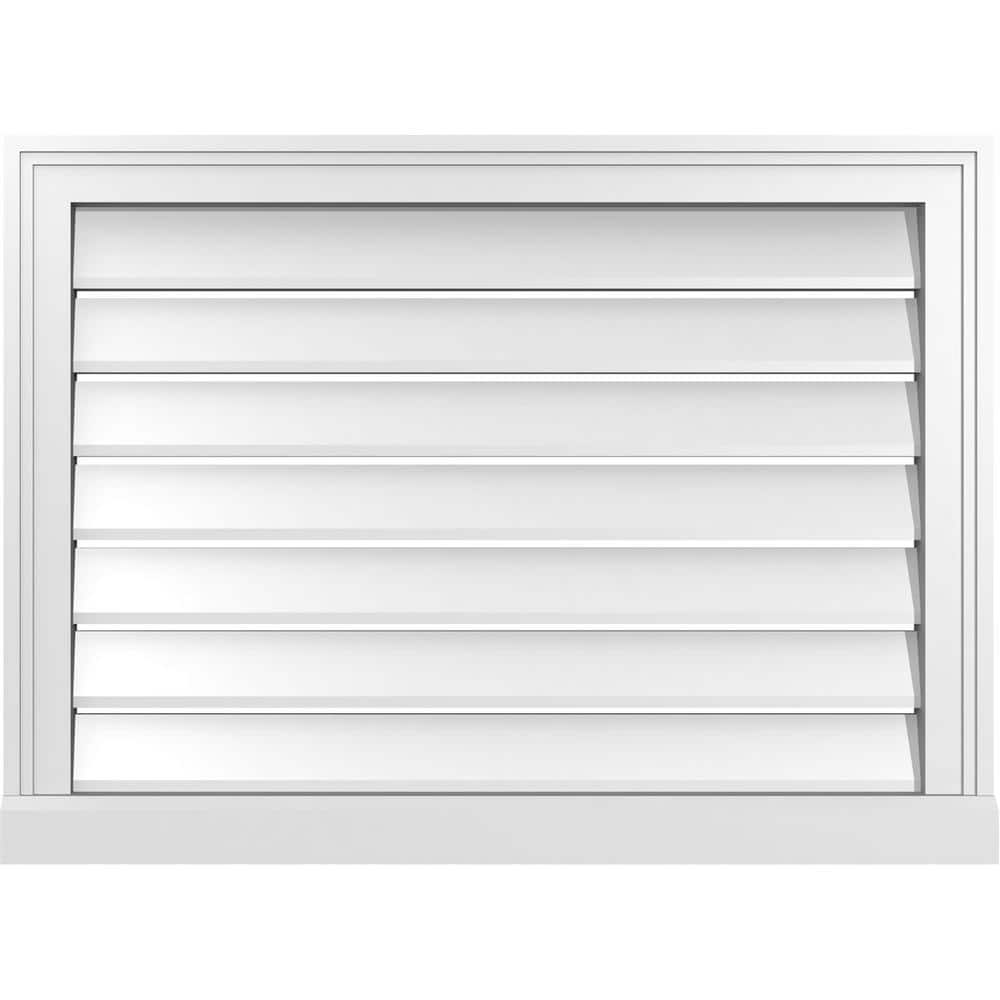 30 in. x 22 in. Vertical Surface Mount PVC Gable Vent: Functional with Brickmould Sill Frame price history on PriceWatchPro