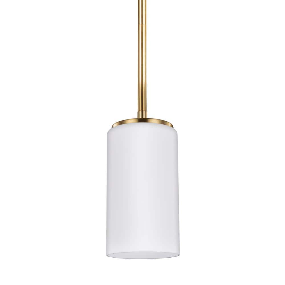 Alturas 1-Light Satin Brass Pendant with LED Bulb price history on PriceWatchPro