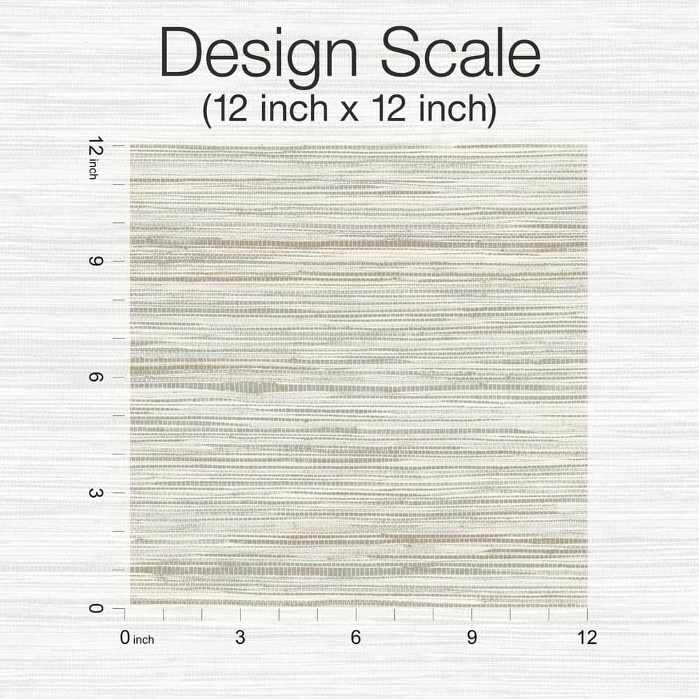 Off-White Grasscloth Peel and Stick Wallpaper