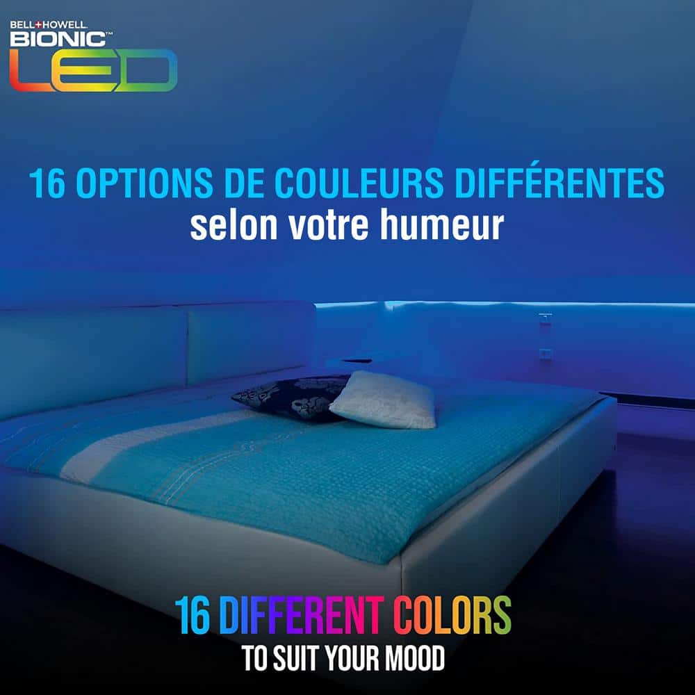 12ft Color-Changing LED Tape Light with Remote Control