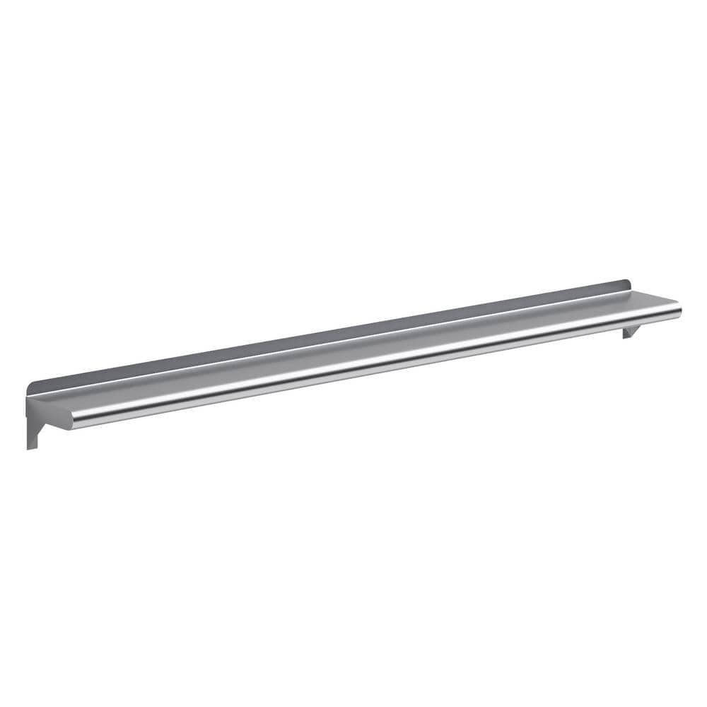 60" Stainless Steel Wall Shelf with Brackets