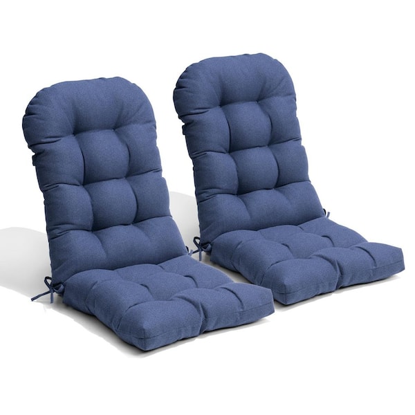 19.7 in. x 49.6 in. 2-Piece Outdoor Adirondack Chair Cushion Rocking Chair Cushions High Back in Sky